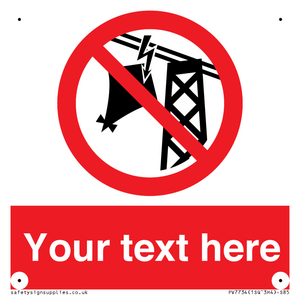 Custom prohibition do not fly kites near overhead electrical power lines